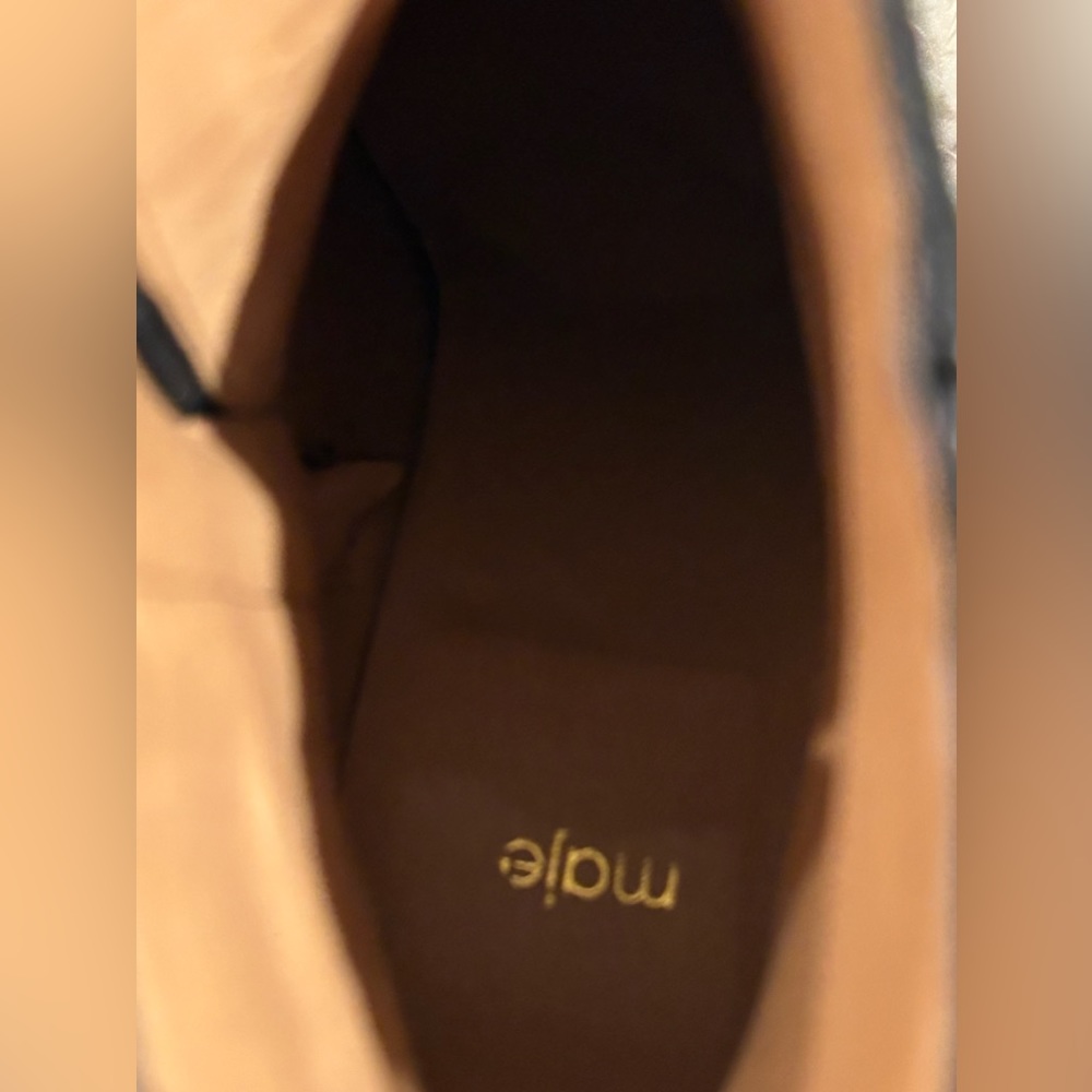 🪽SOLD🪽MAJE crocodile-effect embossed leather ankle boots size 38 - Picture 6 of 7